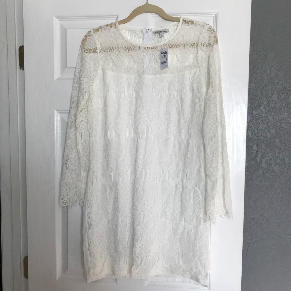 Charlotte Russe white lace dress